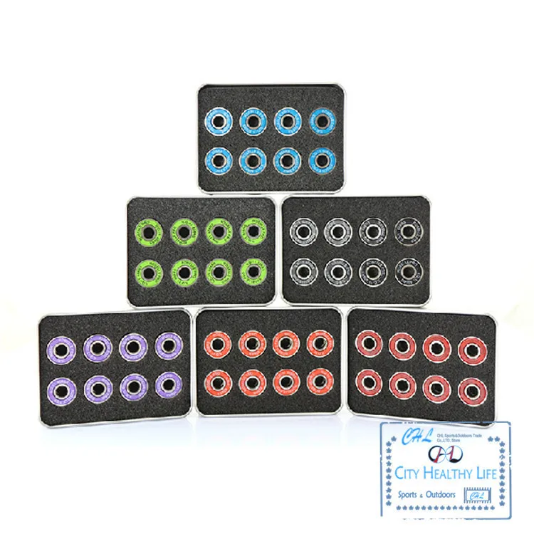 16 قطعة الأصلي كركديه ILQ-11 التزلج تحمل زلاجات بعجلات مضمنة محامل للأحذية تزلج Patins سكوتر لوح التزلج 608 608z