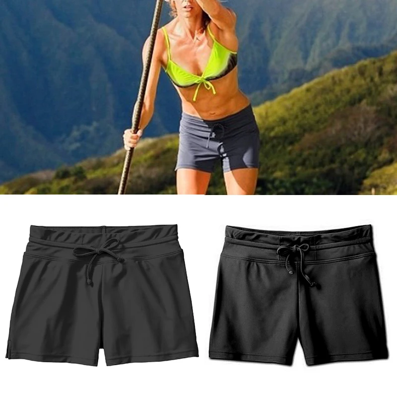 

Women Shorts Solid Color Casual Short Pant for Swimming Running Sports DX88