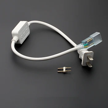 

100pcs 50503528014 Plug 220V High Voltage LED Lamp Two line Patch Light Strip Power Adapter Switch Connector Lamp