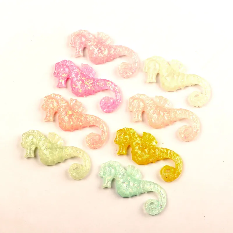 20 шт смешанные смолы Bling Seahorse украшения поделки Flatback кабошон Kawaii DIY для