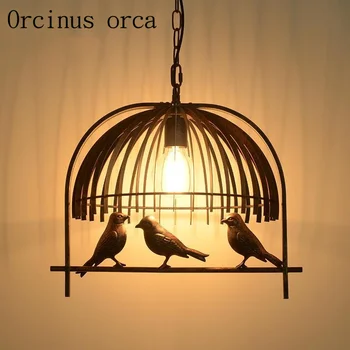 

Retro industrial wind, American bird chandelier, restaurant bar, coffee shop, simple personality Iron Chandelier free shipping