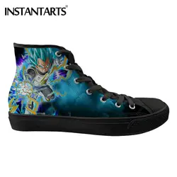 INSTANTARTS Мужская парусиновая обувь Dragon Ball обувь Zapatos De Hombre Dragon Ball Z принт высокая обувь Saiyan Сон Гоку кроссовки