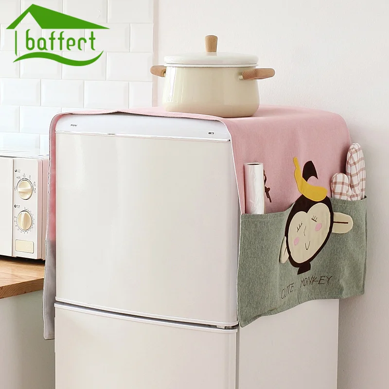 

Cartoon Bear Monkey Shape Animal Dual-purpose Linen Dust Cover Proof Kitchen Washing Machine Refrigerator Storage Bags Pouch