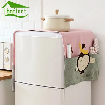 

Cartoon Bear Monkey Shape Animal Dual-purpose Linen Dust Cover Proof Kitchen Washing Machine Refrigerator Storage Bags Pouch