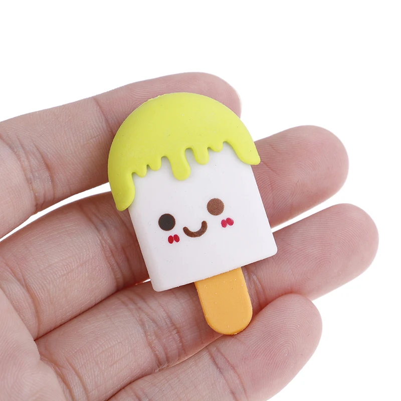 2 шт. школьные принадлежности для творчества офисные канцелярские kawaii Резиновые Милые мороженое Ластик новинка творческий карандаш коррекции поставки