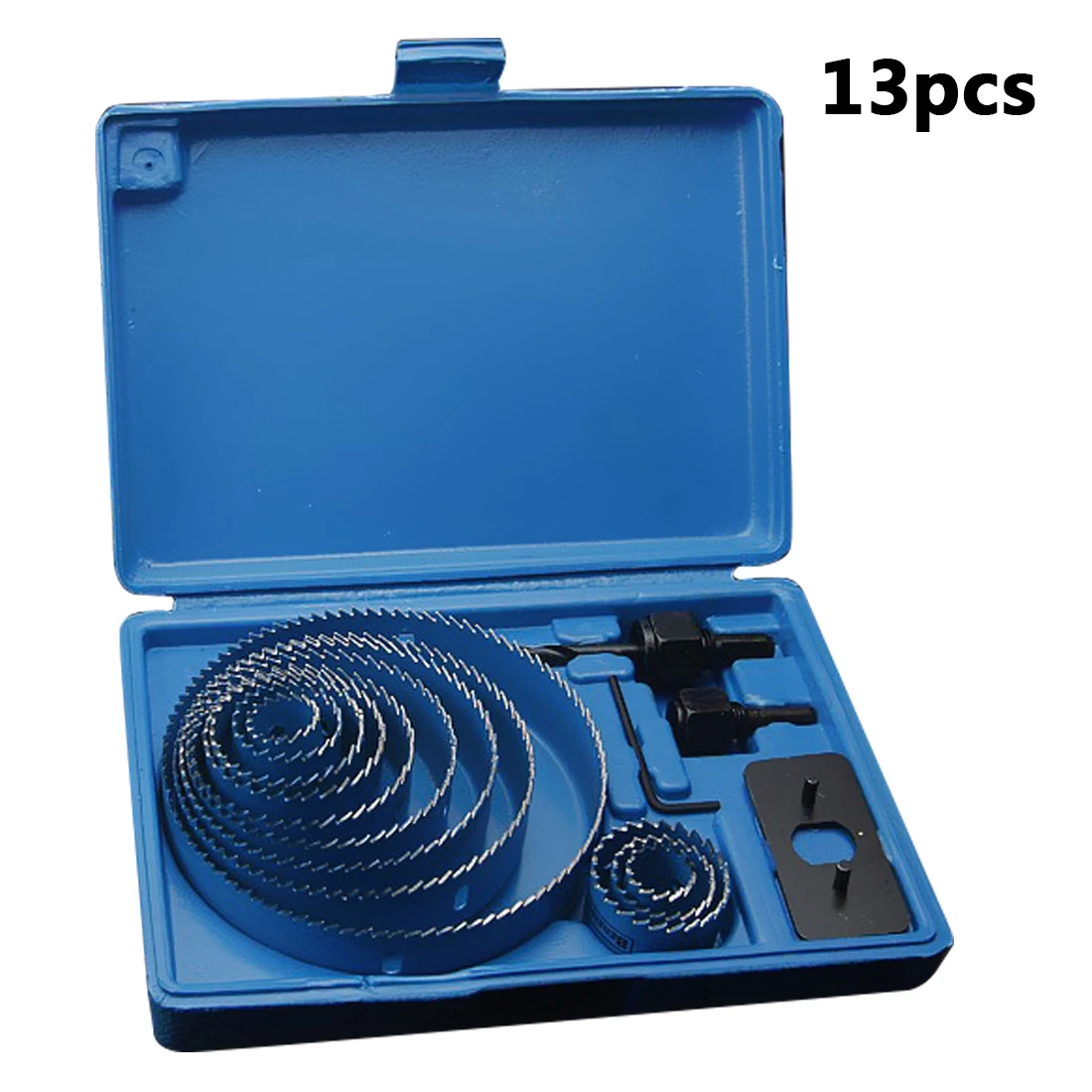 

19-127mm Mandrels Saws Core Drill Bits Woodworking Hole Saw Cutting Set Kit Drilling Tool Wood Metal Cutter Red and Blue