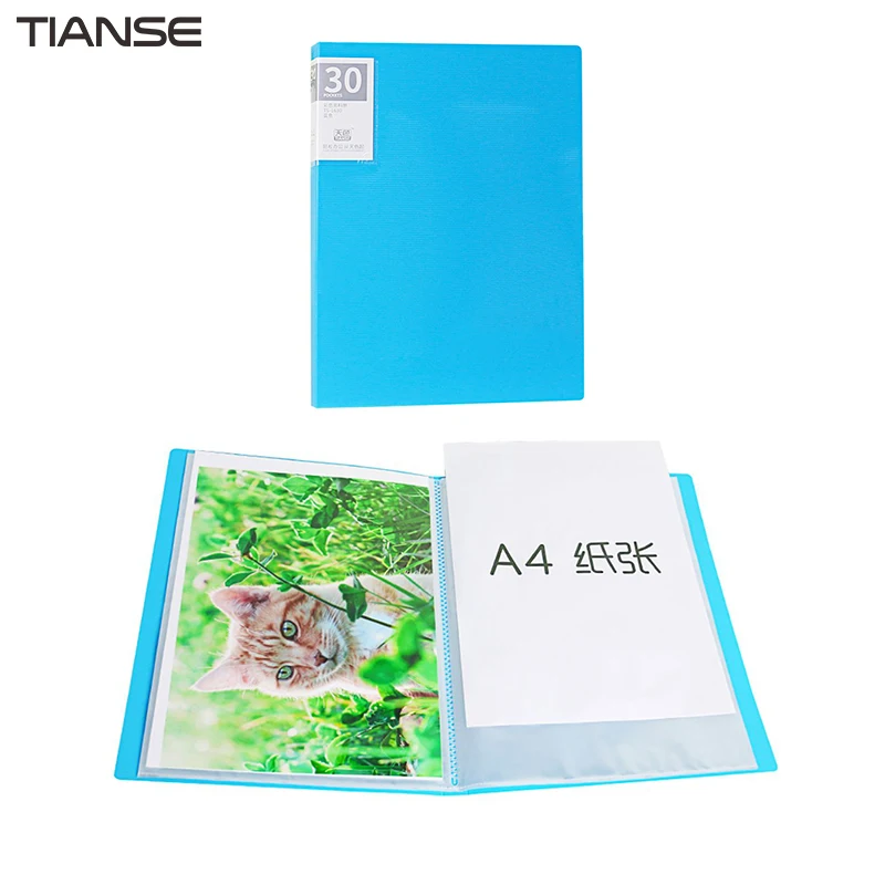 

TIANSE 30 Pages Multilayer A4 File Folder Insert Loose Leaf Book Colorful Student Music Book Folder Data Book