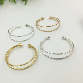 

10 PCS 58mm Fashion Style Metal Copper Gold/Rhodium/KC Gold/Silver Color Bangle Bracelet For Women
