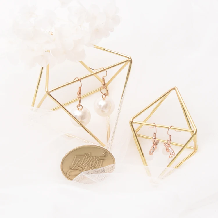 Винтажная металлическая подставка для серег геометрической формы|earring display