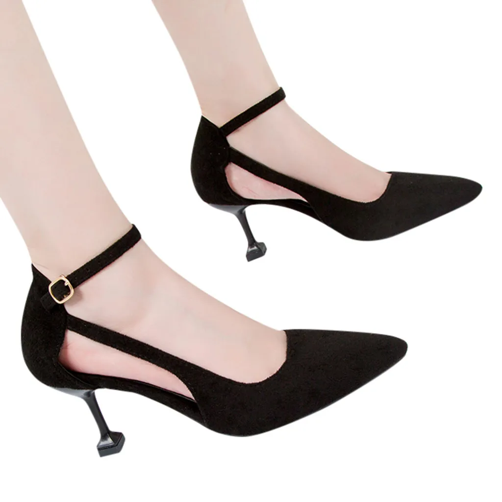 

HOT Autumn High Heels Shoes Woman Sexy Pointed Toe Buckle Pumps High Heels Shoes Wedding Shoes Tenis Feminino Sandals