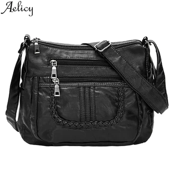 

Aelicy Women's Messenger Bag Casual Wild Black Shoulder Bag Women Bags 2019 Summer Crossbody Bags For Women Black