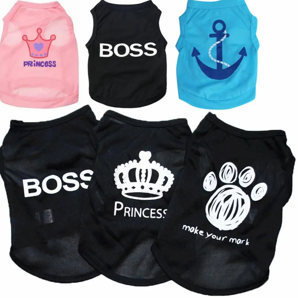 Cheap Small Dog Clothes Summer Spring 17 Cartoon Styles font b Pet b font Dog Cat