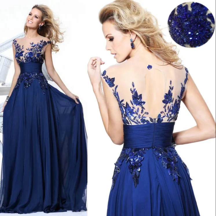 evening gowns in royal blue