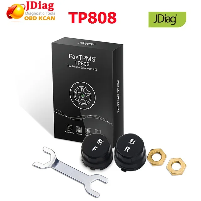 

JDiag FasTPMS TP808 Motor Testers TPMS Bluetooth Car Motorcycle Tire Pressure Monitor Automobiles Sensors Tyre Temperature Alarm