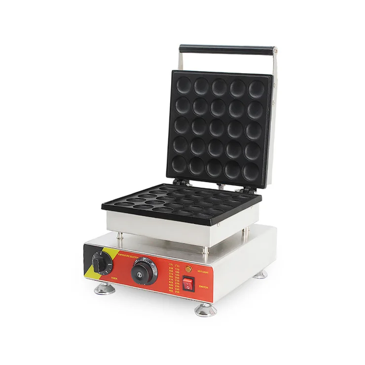 

25 Holes Commercial biscuit Dutch poffertjes Grills mini pancake waffle maker baker machine 220v/110v