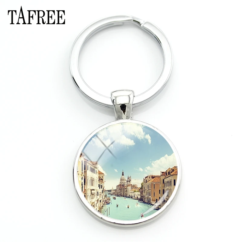TAFREE знаменитый Венецианский пейзаж брелок красивые здания ключевая цепочка изображений большие туристические аттракционы большие ювелирные изделия FA212
