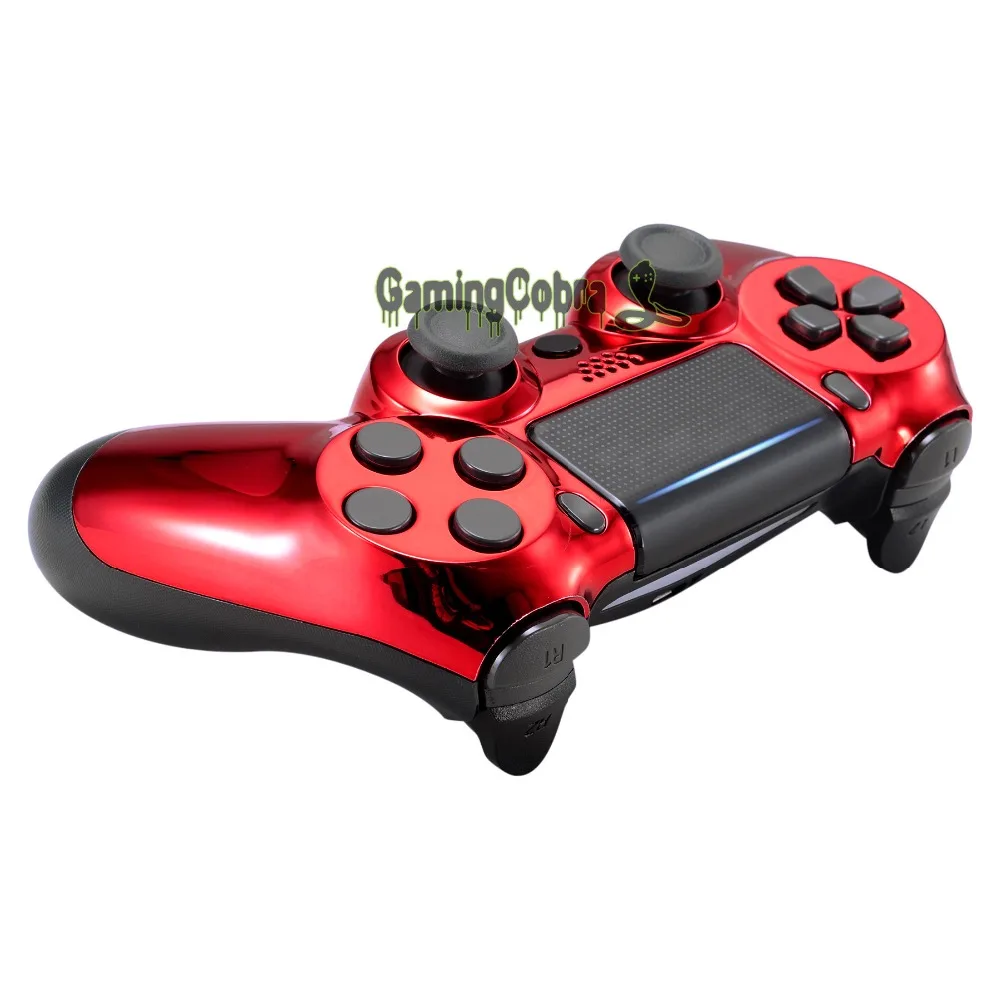Хром красный Edition спереди Корпус оболочки крышка лицевой панели для PS4 Slim & для PS4 Pro контроллер-JDM-040 JDM-050 JDM-055 # SP4FD04