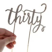 Свадебный торт Топпер Двусторонняя кекс тридцать 30th на день рождения, юбилей, вечеринка, украшение Поставки