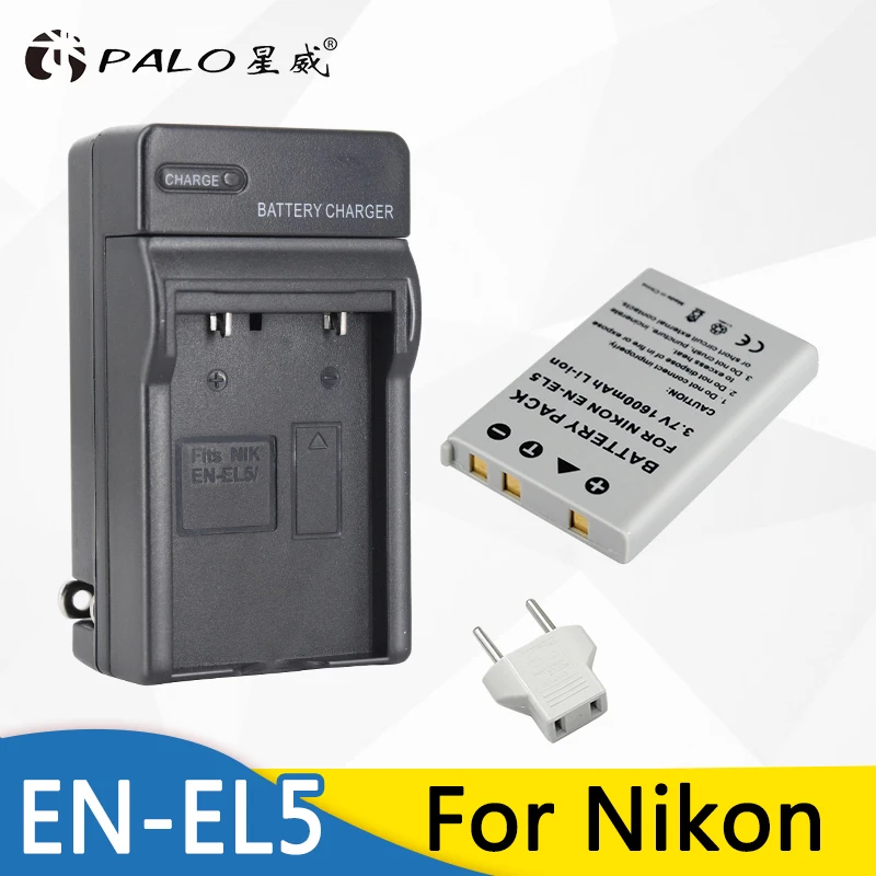

PALO batteries Digital camera battery EN-EL5 ENEL5 EN EL5 + Charger for NIKON COOLPIX P510 P530 3700 4200 5200 5900 S10 P4 P3