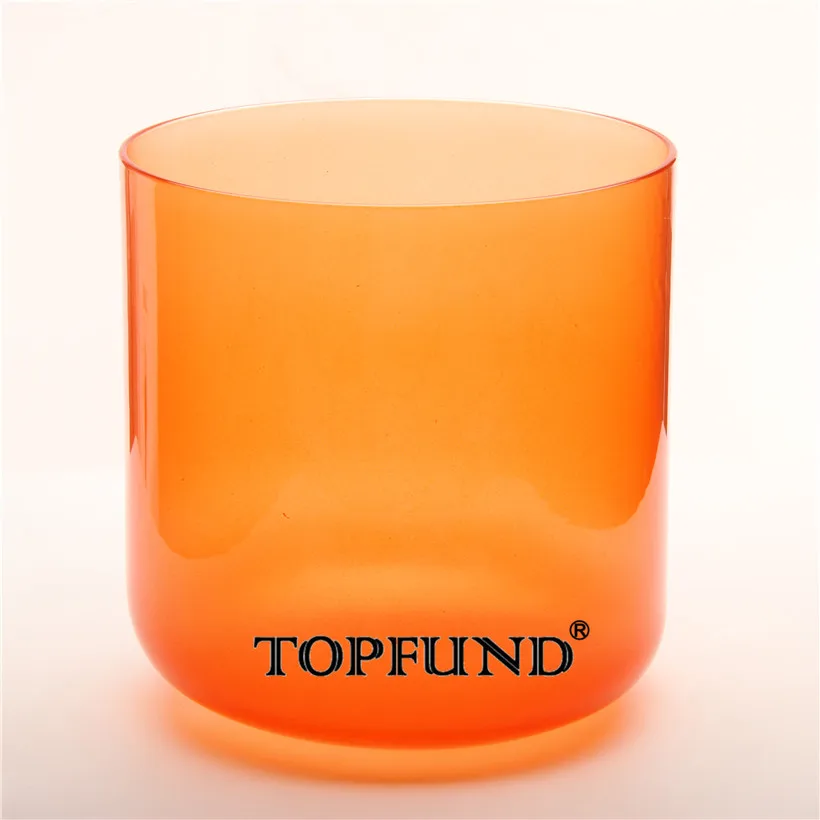 TOPFUND оранжевая цветная прозрачная D # Note Сексуальная Чакра кварцевый Поющая чаша