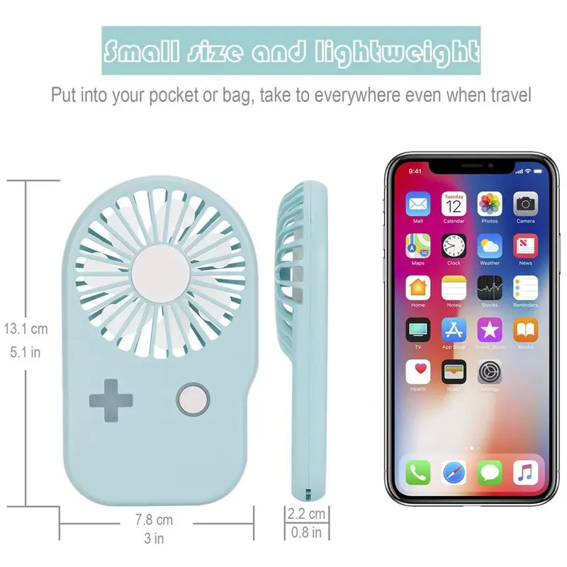 

Mini usb charging game machine fan outdoor portable thin handheld creative pocket fan