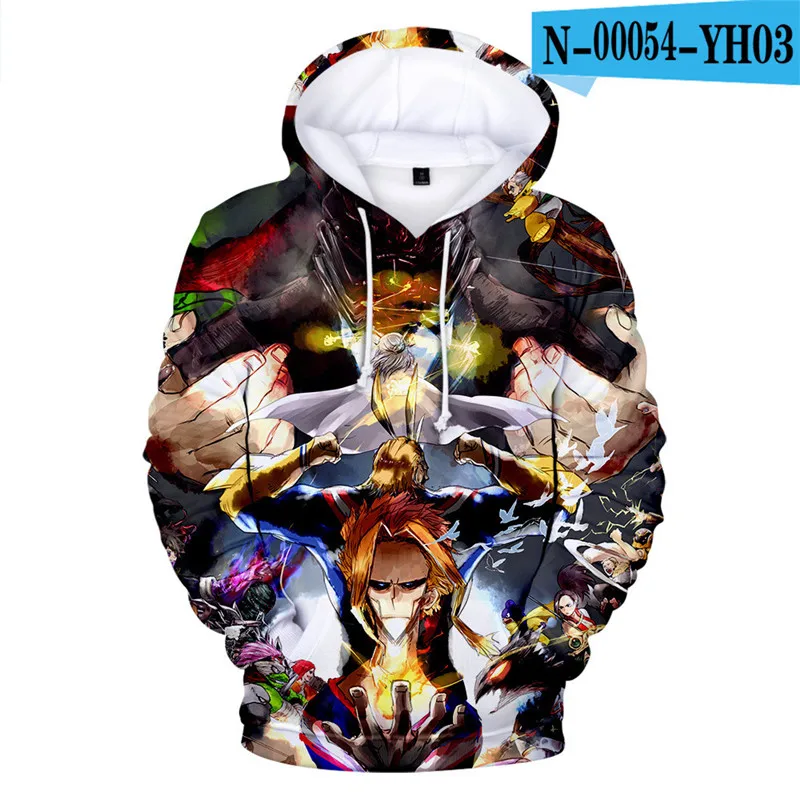 

3D Print My Hero Academia Hoodie Sweatshirt Women Cartoon Hoodies Kid Clothing Printed Game Clothing Boys Clothes Funny Children