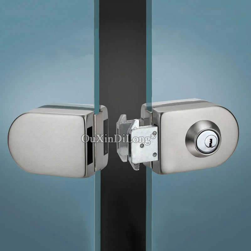 Brand New Stainless Steel Double Glass Door Lock With 3 Keys For 1012mm Frameless Glass Door