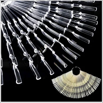 ZKO 150Pcs Color Card False Nail Tips Transparent Natural Color Manicure Nail Art Practice Display Tools