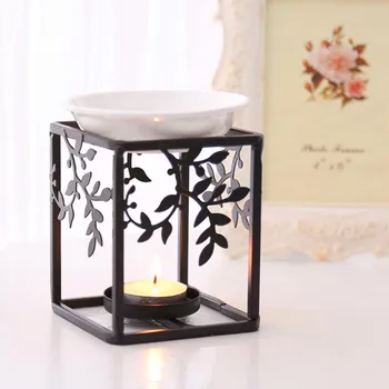 

European Style Iron Art Incense Burner Essential Oil Lamp Candle Heater Yoga Censer Aromatic Stove Night Light Decor Crafts Gift