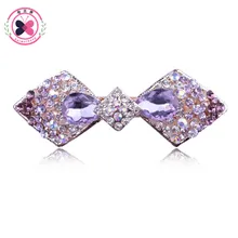 Haimeikang Fashion Princess Crystal Hair Clip Elastic Hair Clips for Women Luxurious Rhinestone Headdress Hair Accessories
