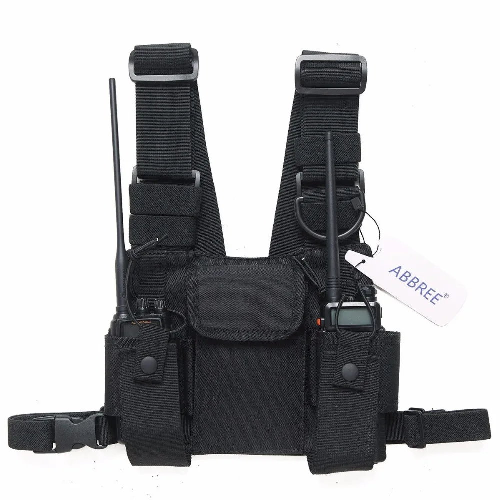 Nylon Adjustable Shoulder Two Way Radio Chest Pocket Hanging Wear Pack Backpack for Production Workshops Construction Sites Chest Front Pack Nylon Adjustable Shoulder Two Way Radio Chest Pocket Hanging Wear Pack Backpack for Production Workshops Construction Sites Chest Front Pack