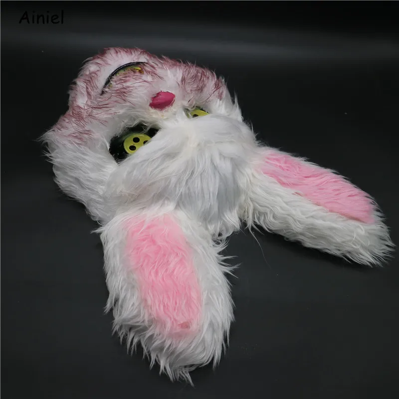 Bloody Horror Rabbit Scary Mask Halloween Cosplay Plush Toy Animal Mask Bear Mask Horror Mask Full Face Mask Gifts Adult Kids