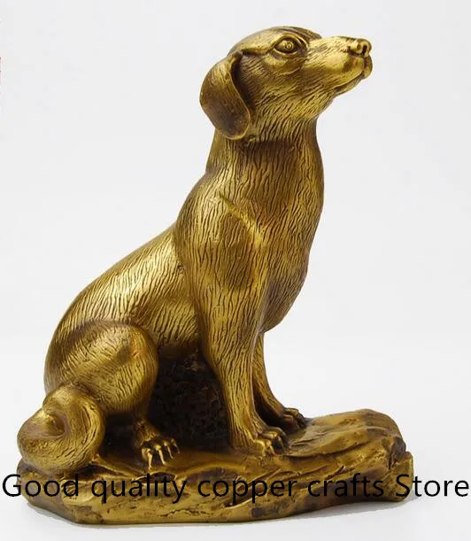 

China zodiac dog brass statue mascot household decoration