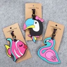 Cute Flamingo Pelican Tavel Accessories Luggage Tag Silica Gel Suitcase ID Addres Holder Baggage Boarding Tags Portable Label Cute Flamingo Pelican Tavel Accessories Luggage Tag Silica Gel Suitcase ID Addres Holder Baggage Boarding Tags Portable Label