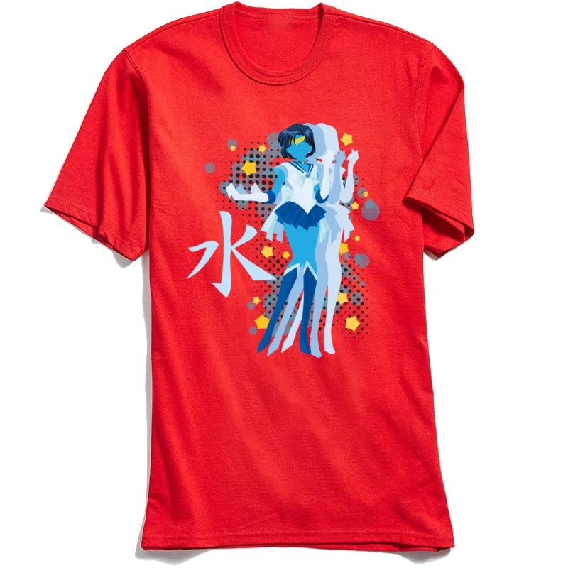 New Design Soldier of Water Wisdom Geek Top T-shirts Round Neck All Cotton Man Tops T Shirt Short Sleeve Tops & Tees Father Day Soldier of Water  Wisdom red