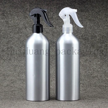 

500ml empty silver makeup setting trigger spray,Aluminum spray clear bottle container,refillable water spray bottle