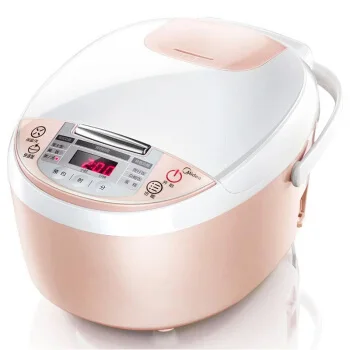 

Smart Electric Rice Cooker 3L 605W 24H Reservation Rice Cooker with Citrine Liner Pot LCD Display Microcomputer Control PINK