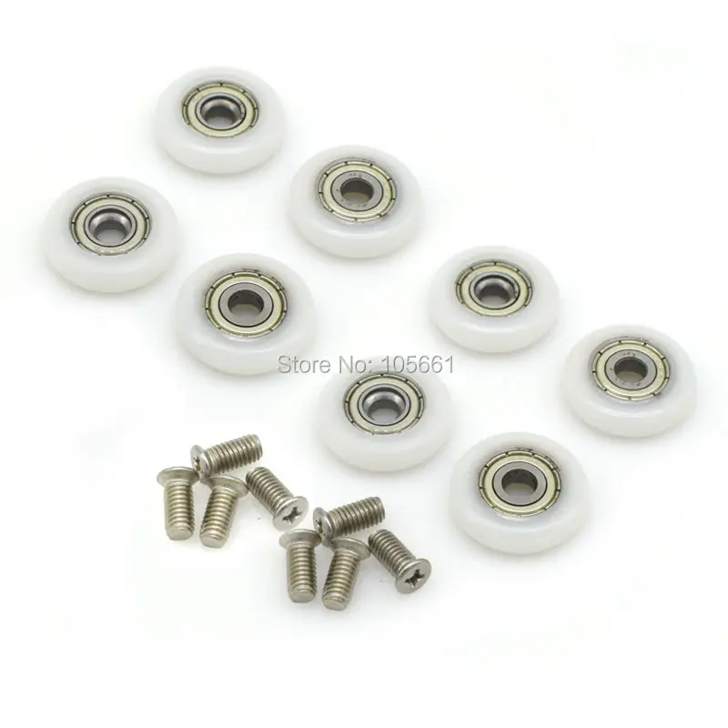 8x Shower Door Replacement Roller Wheel Runner Diameter 22mm With Screw