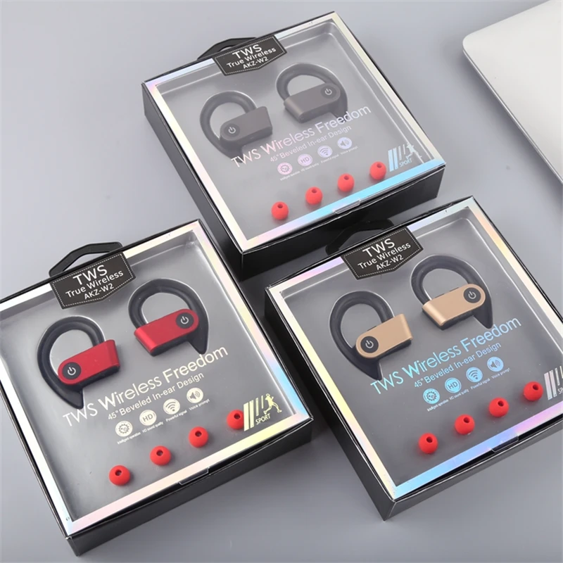 

Fviyi AKZ-W2 TWS True Wireless Sport Earphone Bluetooth Music Headset Beveled In-ear Design Earbuds for iphone Samsung Xiaomi