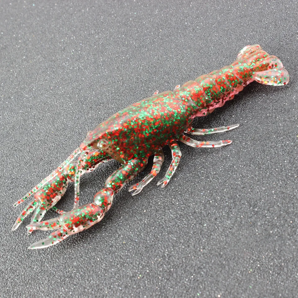 

1Pcs/lot 12cm 18g lobster Soft Bait Silicone Worm Fishing Lures Big Craws lures Deepwater fishing fish Goby Grubs