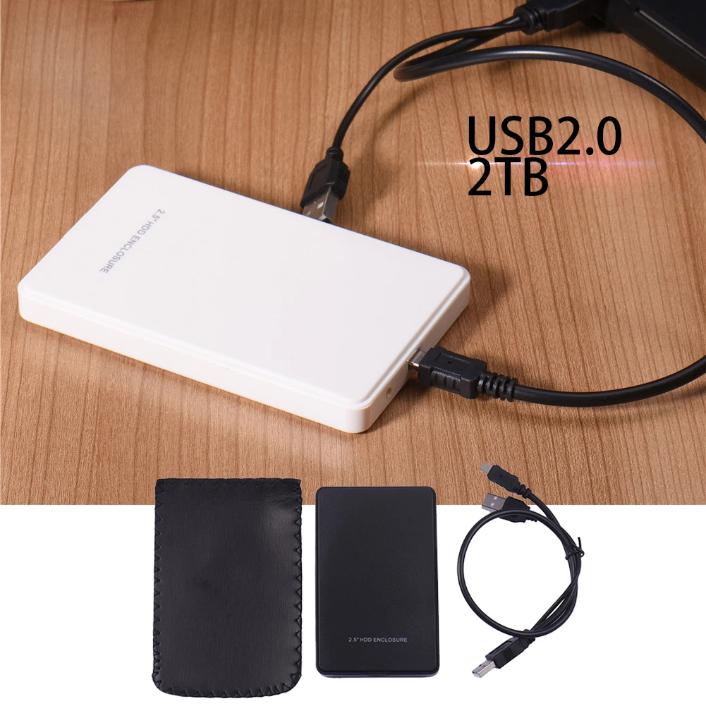 Белый Внешний корпус для жесткого диска USB2.0 Sata портативный чехол 2," дюймовый жесткий диск с usb-кабелем высокого качества