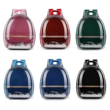 Animal de estimação papagaio transportadora pássaro saco viagem espaço cápsula transparente mochila respirável 360 graus turismo
