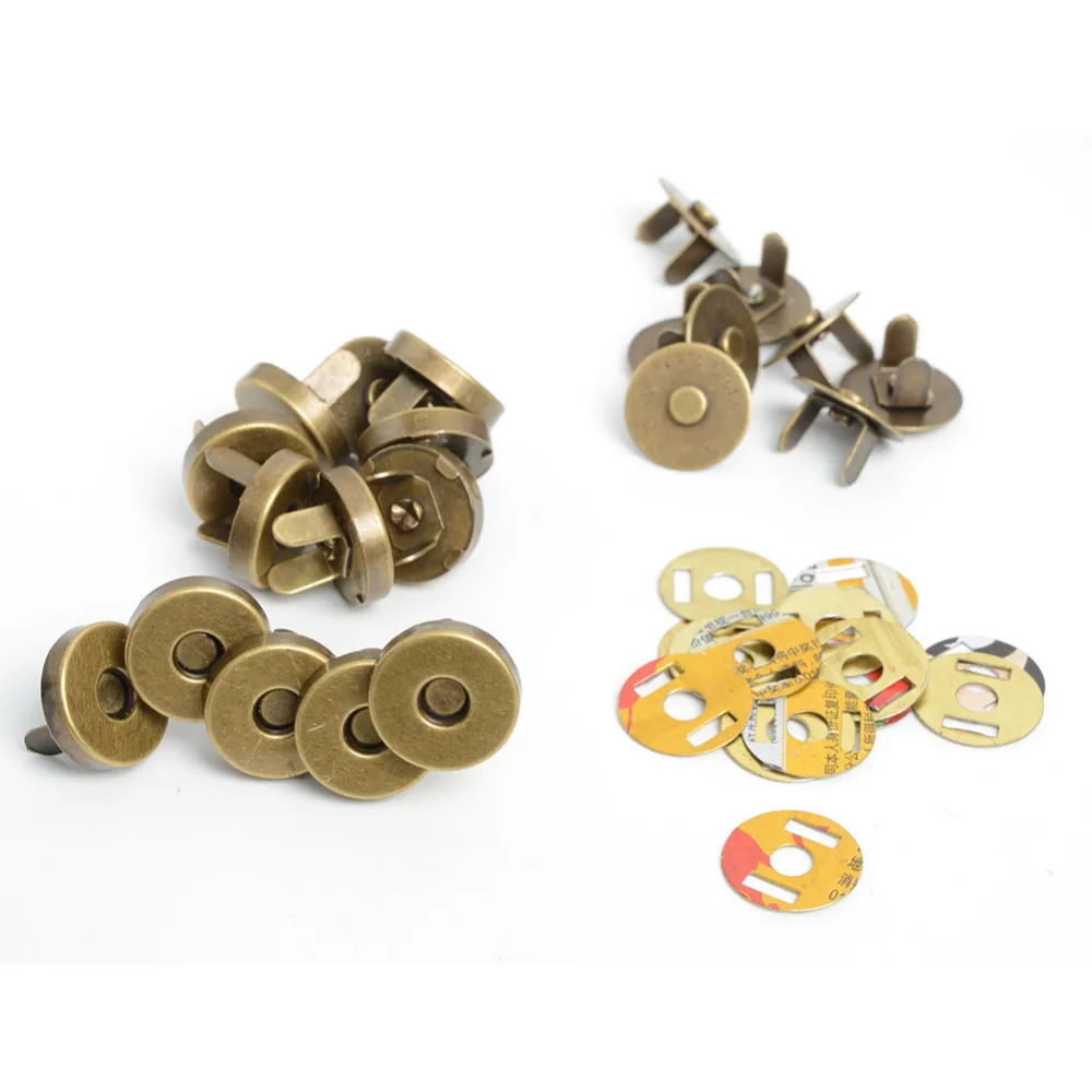 

100sets 18mm*4mm Antique Bronze Magnet Button for Backpack Magnetic Handbag Bag Clothes Wallet Sewing Scrapbooking Leather Craft