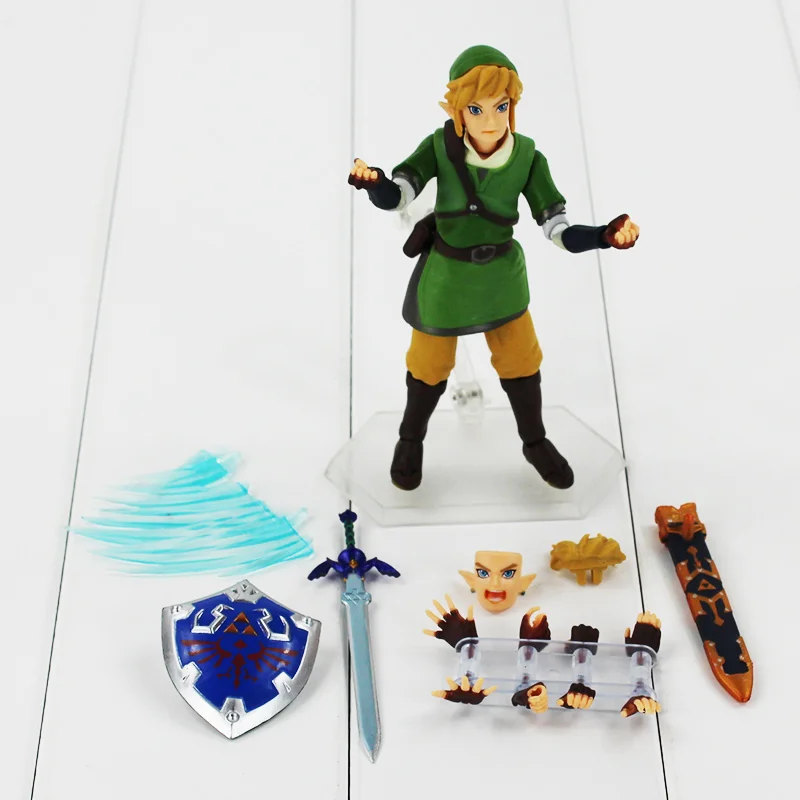 Link Boy фигурка Figma 284 153 Nendoroid 553 413 733-DX 733 Majoras маска 3D череп ребенок окарина модель игрушки - Цвет: Figma 153 in Bag