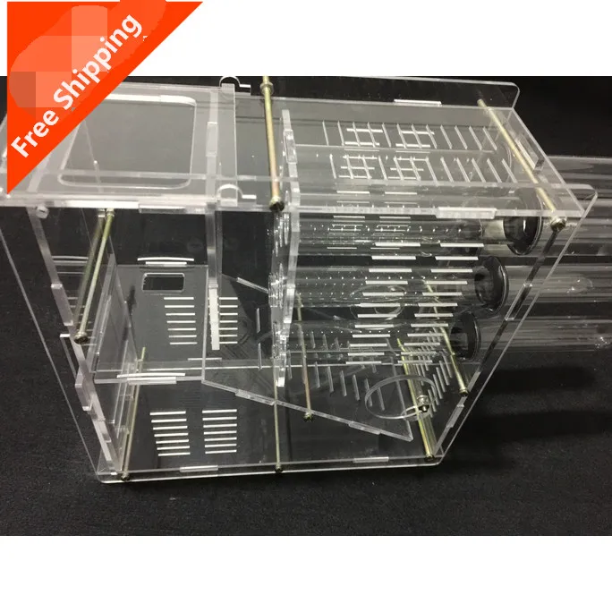 

2018 New Glass Tube Ant Nest Full Transparent Ant House For Kids Home Pet Use Student Scientific Device Toy Ant Glass Villa Farm