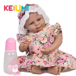 KEIUMI новый дизайн 19 дюймов Reborn Baby Doll полный корпус Силикон 45 см Реалистичная Детская кукла игрушка для детей рождественские подарки черная