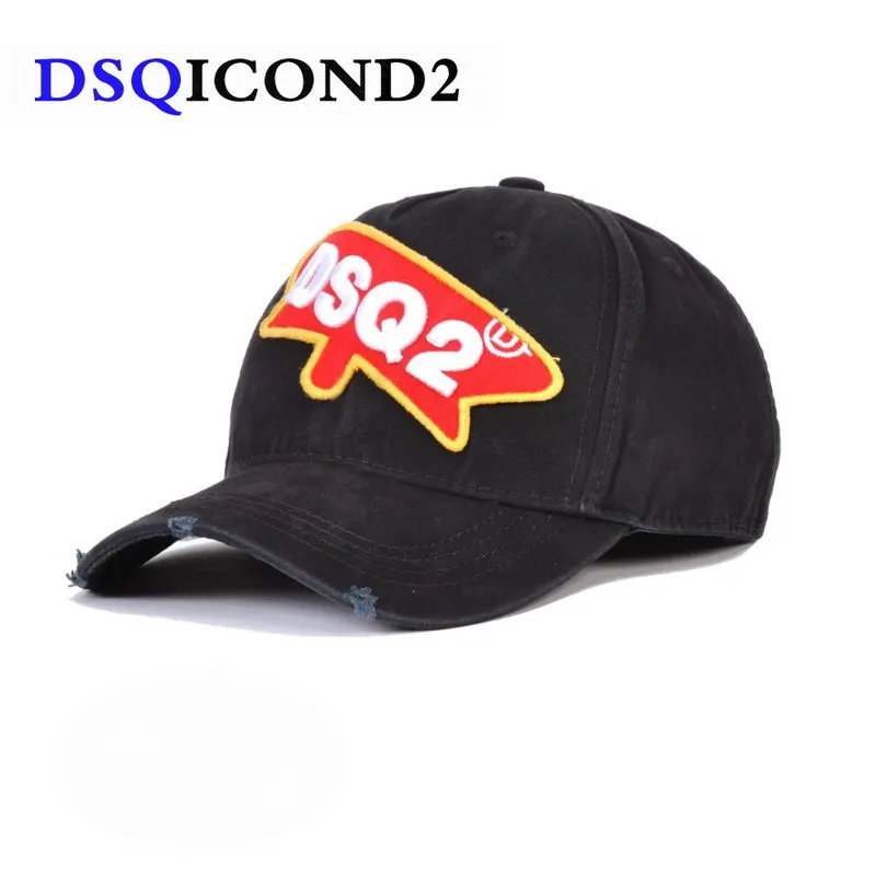 Кепка бейсболка DSQICOND2 для мужчин и женщин Черная кепка в стиле хип хоп