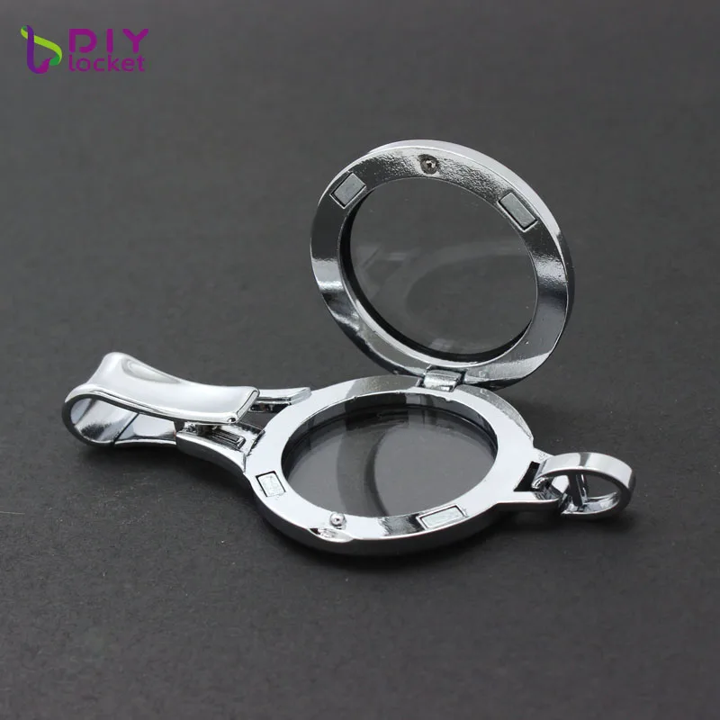Diylocket оптовая продажа 5 шт. серебряный цвет шнурок медальон pandent магнитное стекло