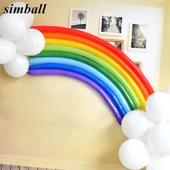 

17pcs/set Latex Rainbow Balloon 28cm Latex Long Balloons Magic Air Ballooon Ballon For Modeling Birthday Wedding Party Decor