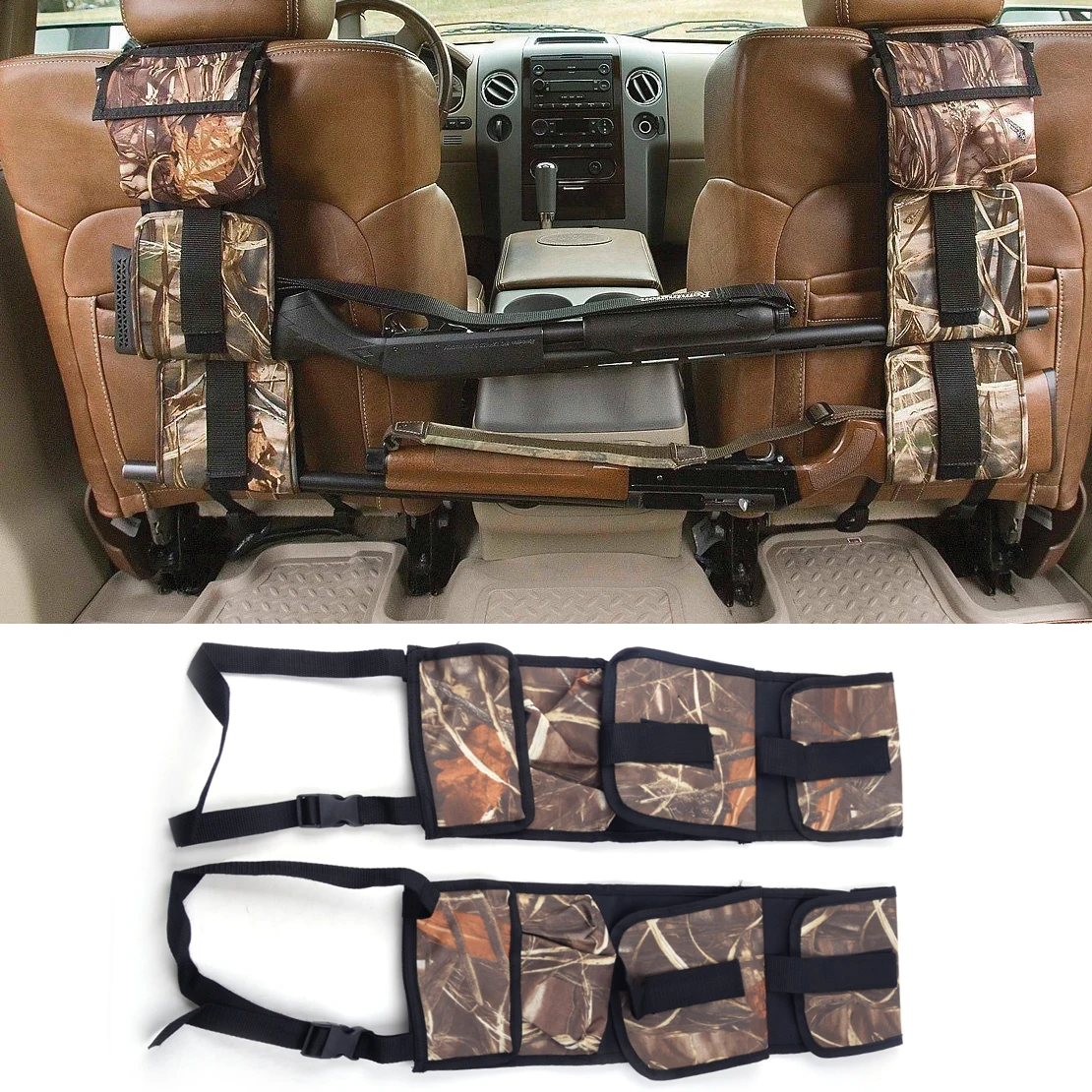 CITALL 2pcs Universal Car Rack Back Seat Organizer Holder Oxford Army